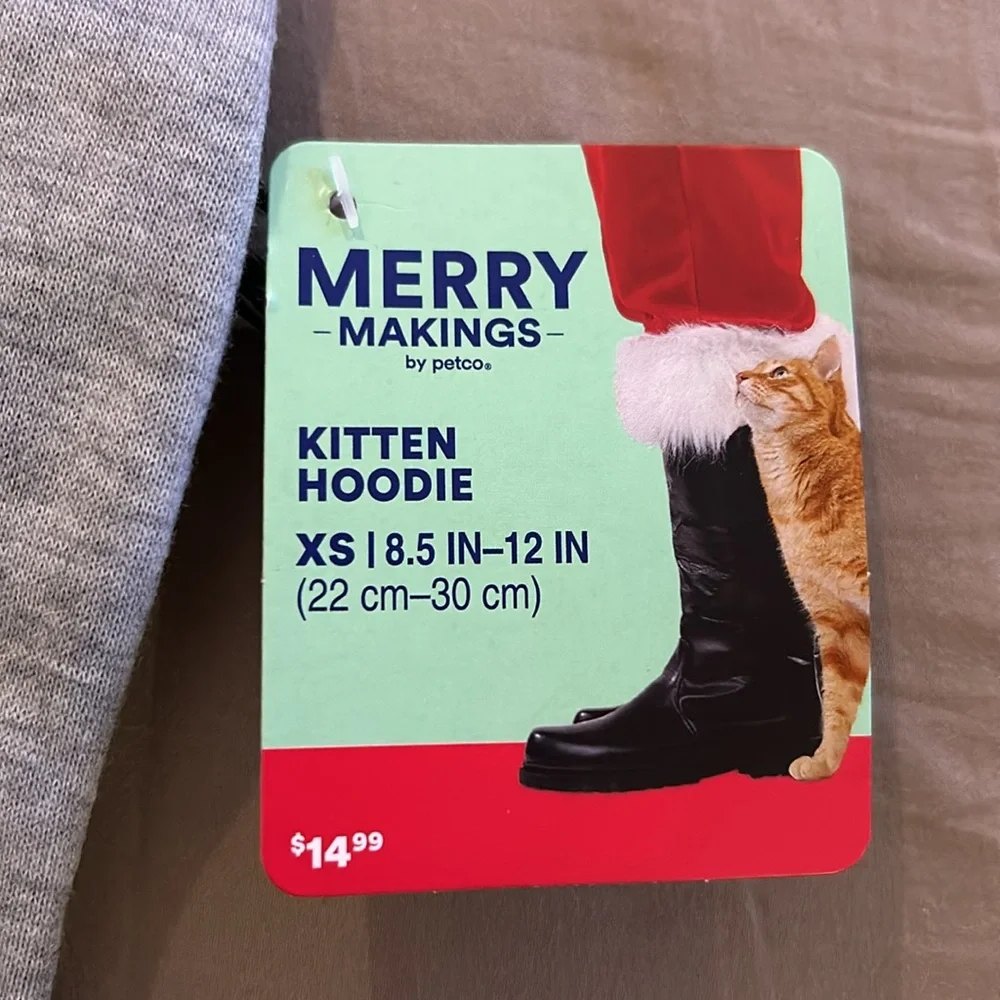 Merry Makings “Sometimes Merry” Kitten Hoodie and Cat Bandanna